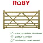 Extra Bottom Bar Diamond Brace Planed Gate Ruby Durable Wooden Field Gate