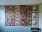 Vintage Tapa Cloth Wall Hanging Tribal Oceanic Art