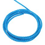 Twisted Cord Trim, 5 Yard 1mm 3-Ply Twine Braided Rope Thread, Sky Blue