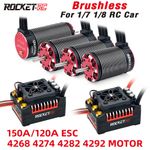 Rocket-RC Brushless Motor ESC Combo for 1/8 1/7 RC Car Truck Traxxas Wltoys HSP
