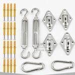 Sun Shade Sail Fixing Kit Stainless Steel Hardware Awning Attachment Garden UK
