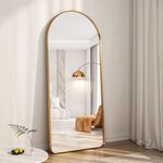 Arched Home Full Length Mirror Floor Wall Hanging Mirror with Stand 50x160cm