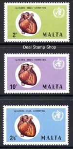 Malta 1972 World Health Day Complete Set SG 464 - 466 Unmounted Mint