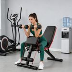 Weight Bench Adjustable Foldable Strength Training Full Body Workout Incline Gym