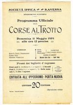 X459-RAVENNA-SOCIETA' HORSE 1919 TROTTING RACING