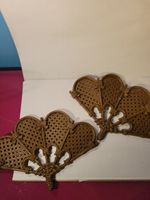 Set Of 2 Vintage 1970s Plastic Decorative Fans