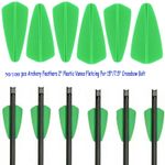 50pcs 2" Archery Vanes Feather OD7.6mm Arrow Nocks For 15"/7.5" Bolts