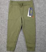 Polo Ralph Lauren Joggers Boys 3 Fleece Pants Green Athleisure Comfort Minimal
