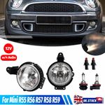 Pair Front Fog Lights W/ Bulb For Mini R55 R56 R57 R58 R59 2006-2015 63172751295