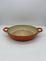 Le Creuset Cast Iron Shallow Casserole 22cm Volcanic Orange Base Only