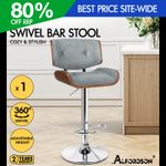 ALFORDSON Bar Stool Swivel Padded Seat Gas Lift Kitchen Breakfast Counter Chair