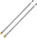 2 PCS 100cm 7 Section Replacement Telescopic Aerial Antenna, DAB FM Antenna Repl