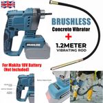 UK Brushless Cordless Concrete Vibrator Handheld Vibrating Poker For Makita 18V