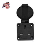 13 AMP Black Panel Mount Socket Connector 2P+E 230V IP54 UK Mains