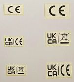 UKCA Conformity ,CE Labels  EU 2 sizes to choose from 38mm x 20mm and 50mx30mm