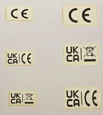 UKCA Conformity ,CE Labels  EU 2 sizes to choose from 38mm x 20mm and 50mx30mm
