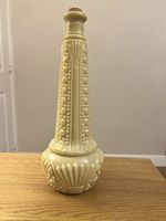 Rare Vintage Italy Empoli Almond Custard Milk Glass Bottle 30cm