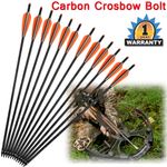 12X 18"/20" Crossbow Bolts Mixed Carbon Hunting Arrow Changeable Tips Half Nocks