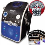 Karaoke Machine with Bluetooth CD CDG Discs Party Package Disco Light 130 Songs