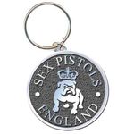 The Sex Pistols Keyring Bull Dog new Official Grey Enamel In-Fill One Size