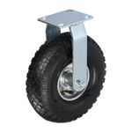 Fixed Pneumatic Castor Heavy-Duty Wheel Transport Air-Filled Rubber Tyre 3.00-4