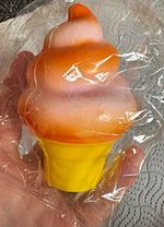 Squeeze Toy Ice Cream Cone Scented Foam Slow rise Squishie Orange Yellow White