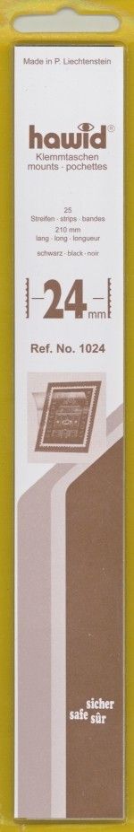 Hawid Stamp Mounts Strips - All Sizes x 210mm wide - Black or Clear -  SAVE