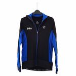 Mens Size UK Small Black & Blue Soft Shell Long Sleeve Fdx Cycling Jacket Top