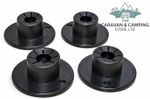 4 x Awning Pole Foot Tube Universal Will Fit Any Awning Tent Caravan Camping