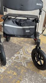 MobiQuip All Terrain 4 Wheel Walker with Seat, Folding Rollator with Large Wheel