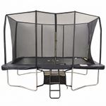 Big Air Extreme 7x10ft Rectangular Trampoline with Safety Enclosure Black - Free
