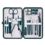 Professional 7-18 Piece Stainless Steel Manicure Pedicure Nail Care Kit with Cas