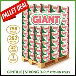 Wholesale Pallet 252 PKs Kitchen Roll Gentille Giant 3PLY 3PK Extra Thick Strong
