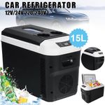 Portable 15L Car Fridge 12V/24V Cool Box for Camping Caravan