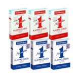 Waddingtons of London Playing Cards Superior Quality 3 Blue and 3 Red (6 packs)