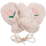 1 Pair Warm Gloves Girls Gloves Fluffy Gloves Cute Tulip Gloves Outdoor Supply