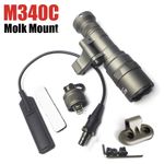 M340C LED Weaponlight 500lm Offset Flashlight W/ Remote Switch + Mlok Rail Mount
