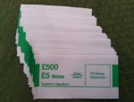 20 x £5 Bank note bands, wrappers, new, for polymer notes
