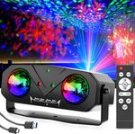 Disco Party Light Sound Activated RGB LED Projector Remote DJ Stage Effect Light