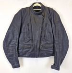 Frank Thomas Leather Motorcycle Jacket 16 42 40 Chest M L Black Biker J55
