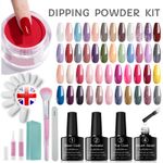 Dipping Powder Starter KIT 11 piece SET's 80 Colours Air Dry Dip Holographic UK