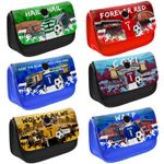 Football Pencil Case Boys School Childrens Kids Game Bag Personalised ALL TEAMS