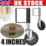 4" Heavy Duty Spring Loaded Swivel Caster TPR Gate Wheel 100kg  Load Capacity