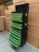 TOOL BOX ROLLER CABINET STEEL CHEST 19 DRAWERS GREEN BLACK - US PRO TOOLS