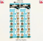 20 X AG13 LR44 SR44 L1154 357 A76 ALKALINE BUTTON COIN CELLS BATTERIES SUNCOM