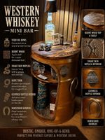 Rustic Whiskey Barrel Handcrafted Drinks Cabinet / Mini Bar / Man Cave