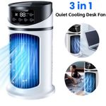 6-Speeds Portable Air Cooler Fan 300ML Tank Ice Cold Cooling Conditioner New UK