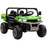 12v Two Seater Kids Electric Ride on Car W/ Electric Bucket Green