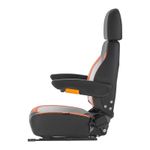 Forklift Seat Mower Tractor Seat Adjustable Back Seatbelt & Headrest