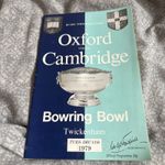 Oxford University v Cambridge University Rugby Union Programme 11th Dec 1979